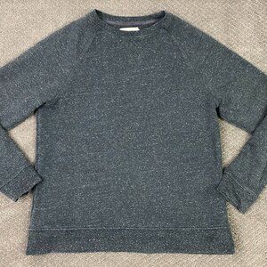 Taylor Stitch Sweater Raglan Sweatshirt Men's 42 Fits Medium Gray Speckled